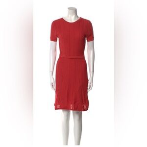 The Kooples Red Knit Lace Midi Dress NWT – Size FR 1 US 2 - 4 French Designer